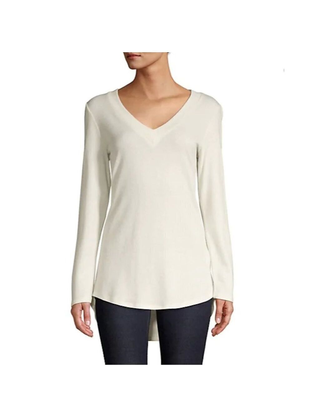 H Halston V-Neck Knit Top Size S Colour Champagne Retail $79